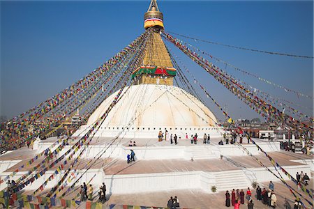 People at stupa during Lhosar (Tibetan and Sherpa New Year festival), Bodhnath Stupa, UNESCO World Heritage Site, Bagmati, Kathmandu, Nepal, Asia Stock Photo - Rights-Managed, Code: 841-02917295