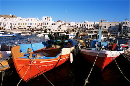 simsearch:841-05796762,k - Harbour with fishing boats, Mykonos Town, island of Mykonos, Cyclades, Greece, Europe Stock Photo - Rights-Managed, Code: 841-02917853