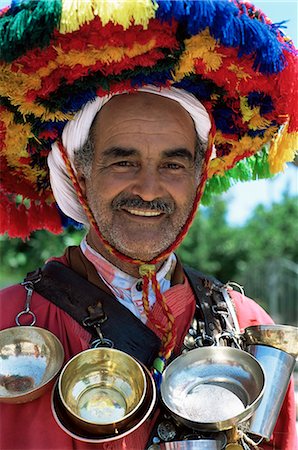 simsearch:841-02947168,k - Portrait of a water seller, Djemaa el Fna, Marrakesh, Morocco, North Africa, Africa Foto de stock - Con derechos protegidos, Código: 841-02917933