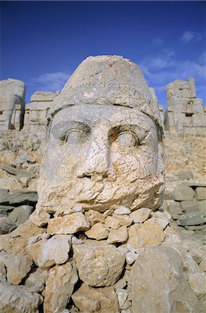 simsearch:841-03031208,k - Antique sculpté des têtes des dieux sur le sommet du Mont Nemrut, Nemrut Dagi (Nemrut Dag), patrimoine mondial de l'UNESCO, Anatolie, Turquie, Asie mineure, Asie Photographie de stock - Rights-Managed, Code: 841-02917987