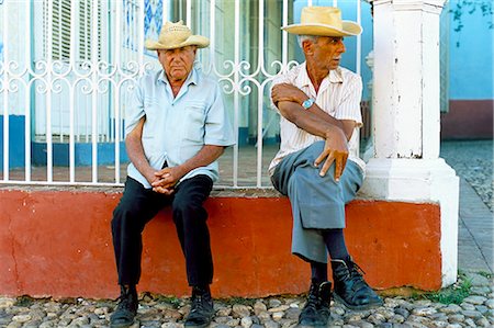 simsearch:841-07081838,k - Portrait of two older men, Trinidad, Sancti Spiritus province, Cuba, West Indies, Central America Stock Photo - Rights-Managed, Code: 841-02918004