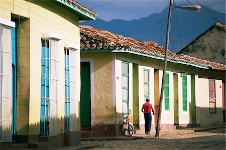 simsearch:841-03507904,k - Street scene with colourful houses, Trinidad, Cuba, West Indies, Central America Stock Photo - Rights-Managed, Code: 841-02918052