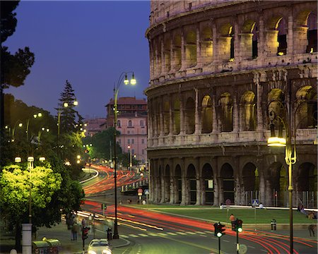 The Colosseum illuminated at night in Rome, Lazio, Italy, Europe Stock Photo - Rights-Managed, Code: 841-02918500