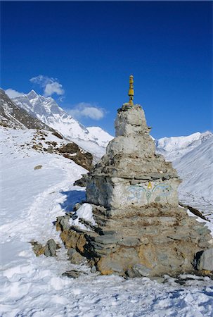 simsearch:841-02718675,k - Stupa bouddhiste, Dingboche, Everest région, Himalaya, Népal, Asie Photographie de stock - Rights-Managed, Code: 841-02918667