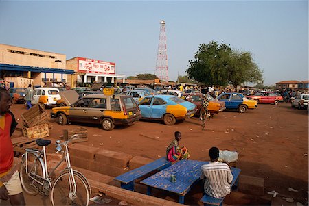 Taxi stand, Tamale, capital of the Northern Region, Ghana, West Africa, Africa Stock Photo - Rights-Managed, Code: 841-02918681