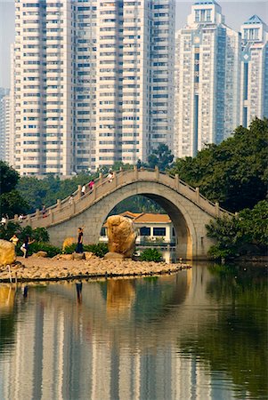 shenzhen - Litchi Park Bridge, Shenzhen Special Economic Zone (SEZ), Guangdong, China, Asia Stock Photo - Rights-Managed, Code: 841-02919342