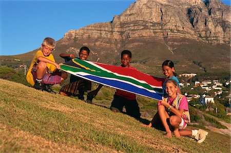 simsearch:841-02707258,k - Children with national flag, South Africa, Africa Foto de stock - Con derechos protegidos, Código: 841-02919740