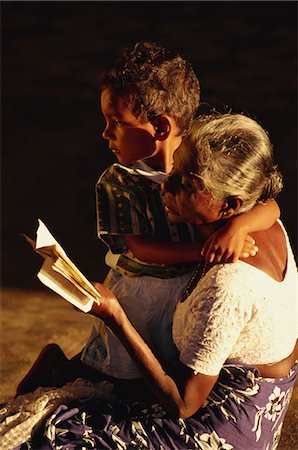 Grandmother and child with prayer book, Catholic church, Negombo, Sri Lanka, Asia Stock Photo - Rights-Managed, Code: 841-02924318