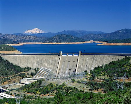 Hydro-electric dam, California, United States of America, North America Stock Photo - Rights-Managed, Code: 841-02920071