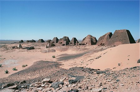 sudan - Pyramids, Meroe, Sudan, Africa Stock Photo - Rights-Managed, Code: 841-02920244