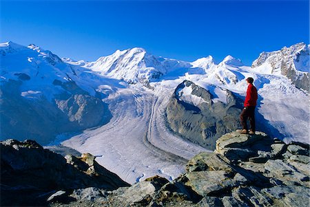 simsearch:841-02721548,k - View towards Liskamm and the Gorner Glacier, Gornergrat, Zermatt, Valais, Switzerland, Europe Stock Photo - Rights-Managed, Code: 841-02920489