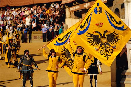 simsearch:841-02714288,k - The Palio, standard bearers of the Aquila (Eagle) contrada, Siena, Tuscany, Italy, Europe Stock Photo - Rights-Managed, Code: 841-02920554