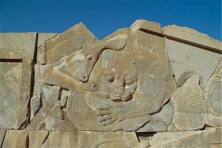 simsearch:841-02831081,k - Carving of lion and bull on tripylon staircase, Persepolis, Iran, Middle East Stock Photo - Rights-Managed, Code: 841-02921068