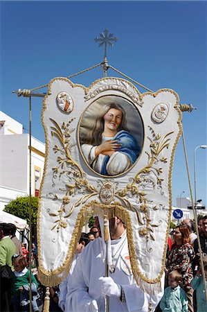 easter travel images - Easter Sunday procession at the end of Semana Santa (Holy Week), Ayamonte, Andalucia, Spain, Europe Stock Photo - Rights-Managed, Code: 841-02921099