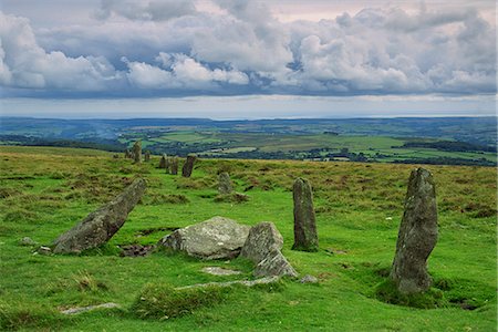 simsearch:841-07202123,k - Stone Row at Stall Moor, Dartmoor National Park, Devon, England, United Kingdom, Europe Stock Photo - Rights-Managed, Code: 841-02944789