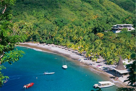 simsearch:841-02946821,k - The beach at Anse Chastenet, St. Lucia, Caribbean, West Indies, Central America Stock Photo - Rights-Managed, Code: 841-02945163