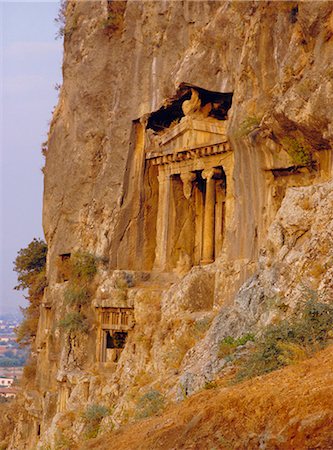 simsearch:841-02944527,k - Lycian rock tombs (circa 400 BC), near Fethiye, Turkey, Eurasia Stock Photo - Rights-Managed, Code: 841-02946442