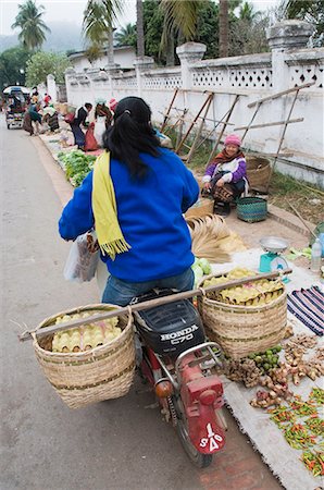 scooter rear view - Morning food market, Luang Prabang, Laos, Indochina, Southeast Asia, Asia Stock Photo - Rights-Managed, Code: 841-02947201