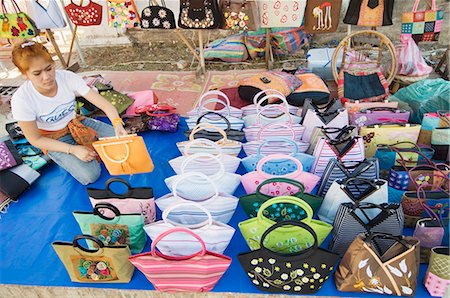 Setting up night market stall, Luang Prabang, Laos, Indochina, Southeast Asia, Asia Stock Photo - Rights-Managed, Code: 841-02947281