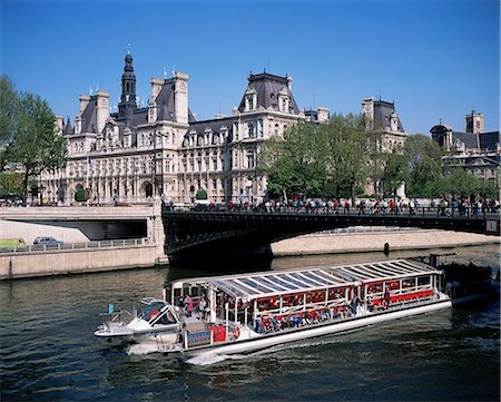 River Seine and Hotel de Ville, Paris, France, Europe Stock Photo - Rights-Managed, Code: 841-02943904