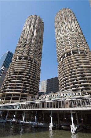 Marina Towers, Chicago, Illinois, United States of America, North America Stock Photo - Rights-Managed, Code: 841-02990809