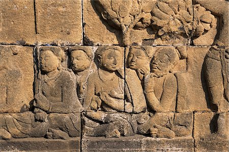 simsearch:841-03033826,k - Detail of carved frieze, Borobudur, UNESCO World Heritage Site, Java, Indonesia, Southeast Asia, Asia Stock Photo - Rights-Managed, Code: 841-02991344