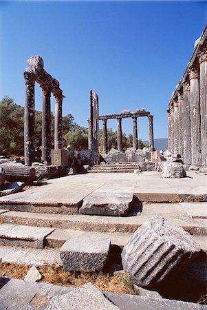 simsearch:841-03031208,k - Ruines du Temple de Zeus, site archéologique, Euromos, près de Bodrum, Anatolie, Turquie, Asie mineure Photographie de stock - Rights-Managed, Code: 841-02991954