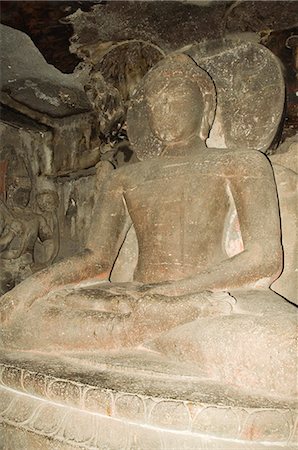 The Ellora Caves, temples cut into solid rock, UNESCO World Heritage Site, near Aurangabad, Maharashtra, India, Asia Stock Photo - Rights-Managed, Code: 841-02992131