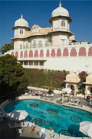Shiv Niwas Palace, a former royal guest house and now a heritage hotel, Udaipur, Rajasthan state, India, Asia Stock Photo - Rights-Managed, Code: 841-02992412