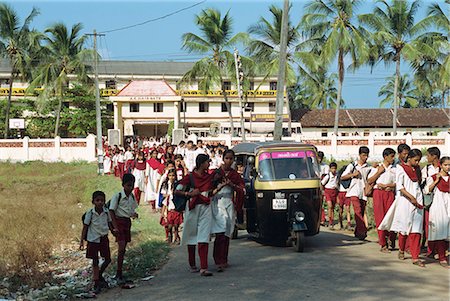 school india - School children, Kerala state, India, Asia Stock Photo - Rights-Managed, Code: 841-02993604