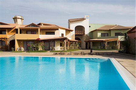 swimming pool villa - New development for booming property market, Santa Maria, Sal (Salt), Cape Verde Islands, Africa Stock Photo - Rights-Managed, Code: 841-02993625