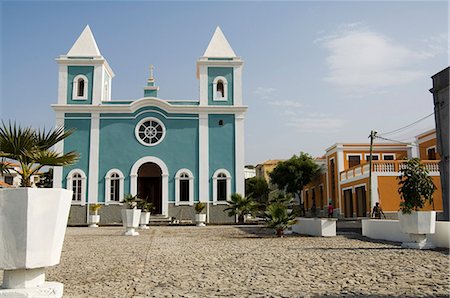 Roman Catholic church, Sao Filipe, Fogo (Fire), Cape Verde Islands, Africa Stock Photo - Rights-Managed, Code: 841-02993778