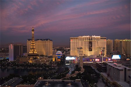 Paris Hotel and others on the Strip (Las Vegas Boulevard) near Flamingo, Las Vegas, Nevada, United States of America, North America Stock Photo - Rights-Managed, Code: 841-03028066