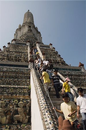 Wat Arun (Temple of the Dawn), Bangkok, Thailand, Southeast Asia, Asia Foto de stock - Con derechos protegidos, Código: 841-03028447