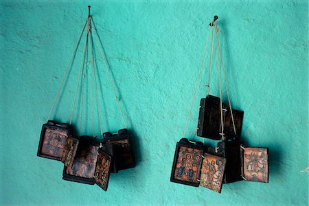 Painted Christian items,Axoum (Axum) (Aksum),Tigre region,Ethiopia,Africa Foto de stock - Con derechos protegidos, Código: 841-03034208