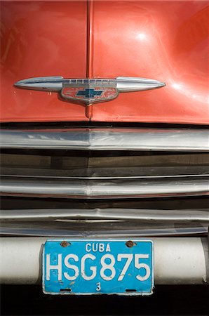 simsearch:841-03035281,k - Red car bonnet,Havana,Cuba,West Indies,Central America Stock Photo - Rights-Managed, Code: 841-03035287
