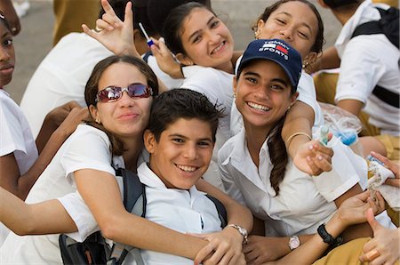 simsearch:841-02918048,k - Écoliers à un mars, la Havane, Cuba, Antilles, l'Amérique centrale Photographie de stock - Rights-Managed, Code: 841-03035305