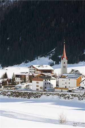 snowy austria village - Galtur,Austria,Europe Stock Photo - Rights-Managed, Code: 841-03035435