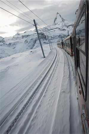 switzerland train - Gornergrat train,Zermatt,Switzerland,Europe Stock Photo - Rights-Managed, Code: 841-03035501