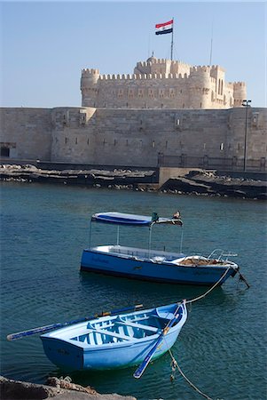 Fort and Harbour, Alexandria, Egypt, North Africa, Africa Foto de stock - Con derechos protegidos, Código: 841-03030974
