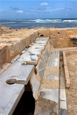 Latrines, Roman site of Sabratha, UNESCO World Heritage Site, Libya, North Africa, Africa Stock Photo - Rights-Managed, Code: 841-03030995