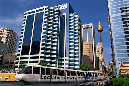 Monorail and skyline, Darling Harbour, Sydney, New South Wales, Australia, Pacific Stock Photo - Rights-Managed, Code: 841-03032075