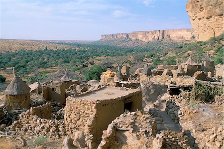 Village of Tereli, near to Sanga, Bandiagara escarpment, Dogon area, UNESCO World Heritage Site, Mali, Africa Stock Photo - Rights-Managed, Code: 841-03032770