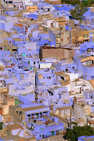 The blue town of Jodhpur, Rajasthan, India, Stock Photo - Rights-Managed, Code: 841-03032856