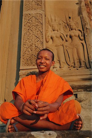 simsearch:841-03067430,k - Buddhist monk at Angkor Wat, Angkor, Siem Reap, Cambodia, Indochina, Asia Stock Photo - Rights-Managed, Code: 841-03032905