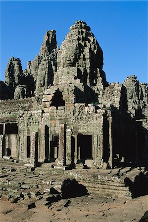simsearch:841-02718675,k - Le Temple du Bayon, Angkor, Siem Reap, Cambodge, Indochine, Asie Photographie de stock - Rights-Managed, Code: 841-03032910