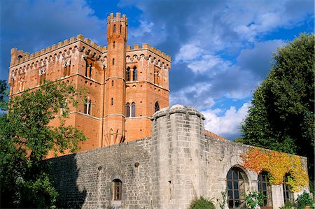 Chateau de Brolio, Chianti region, province of Siena, Tuscany, Italy, Europe Stock Photo - Rights-Managed, Code: 841-03033232