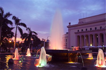 Fountain at sunset, Rizal Park, Intramuros District, Manila, Philippines, Southeast Asia, Asia Stock Photo - Rights-Managed, Code: 841-03055185