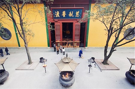 People visiting Lingyin Temple built in AD 326 in Lingyin Temple Forest Park, Hangzhou, Zhejiang Province, China, Asia Stock Photo - Rights-Managed, Code: 841-03055903