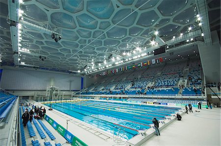 The Water Cube National Aquatics Center swimming arena in the Olympic Park, Beijing, China, Asia Foto de stock - Con derechos protegidos, Código: 841-03055992